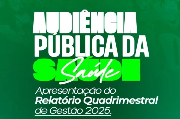 AUDIÊNCIA PÚBLICA DA SAÚDE