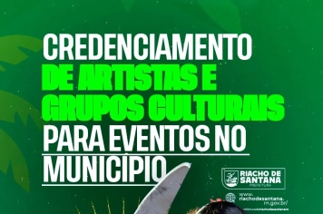 CREDENCIAMENTO DE ARTISTAS E GRUPOS CULTURAIS