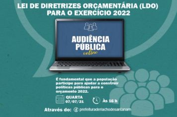 AUDIÊNCIA PÚBLICA ONLINE (LDO) 2022
