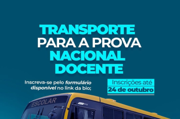 Transporte gratuito para professores que farão a Prova Nacional Docente