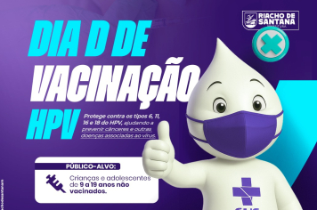 DIA D DE VACINAÇÃO CONTRA O HPV!