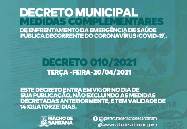 Decreto Municipal: 010/2021