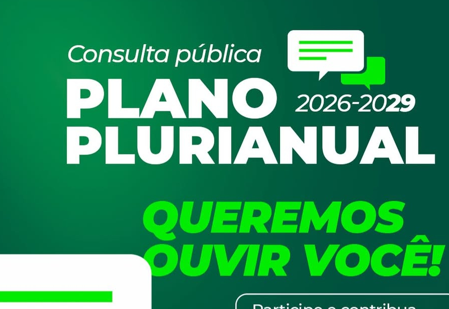 Consulta Pública do Plano Plurianual 2026-2029 já está disponível