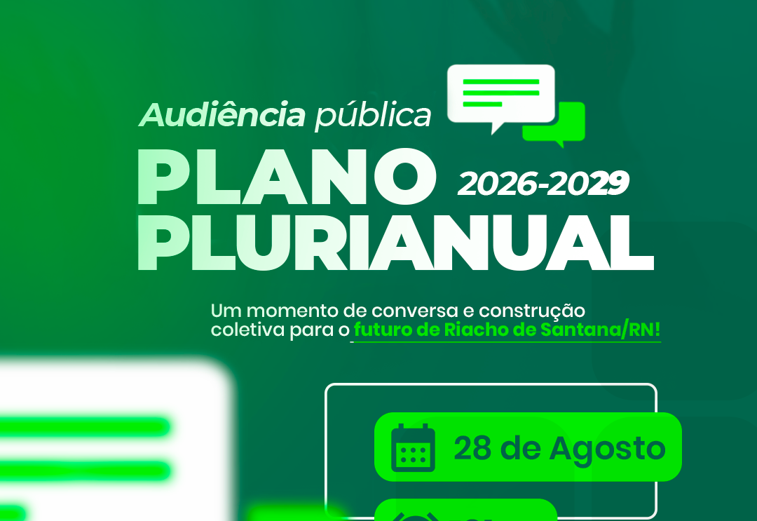 Audiência Pública do Plano Plurianual 2026-2029 em Riacho de Santana
