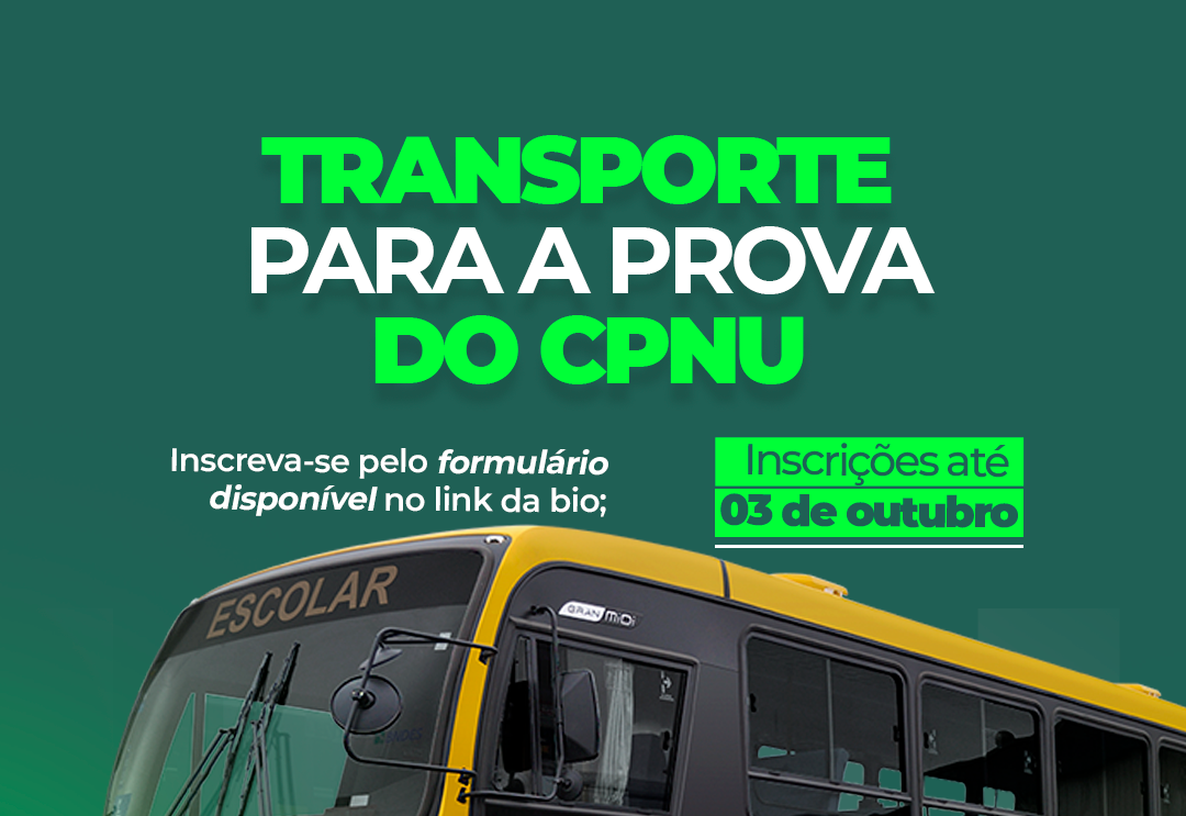 Inscrições abertas para transporte do Concurso Público Nacional Unificado